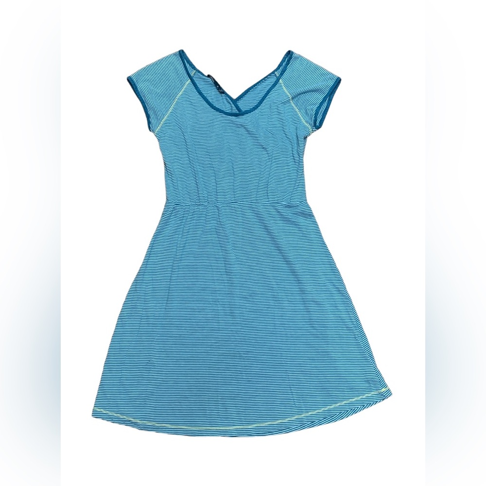 PrAna, Women’s Blue Stripe Mini Dress, “Faith Dress,” Medium, Used
